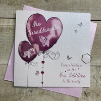 NEW GRANDDAUGHTER - PINK HEART BALLOONS & TOYS (D268)