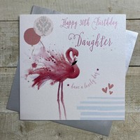 DAUGHTER BIRTHDAY AGE 30 - FLAMINGO LARGE CARD (XB156-D30)