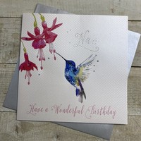 NAN BIRTHDAY - HUMMINGBIRD LARGE CARD (XB146-NAN)