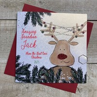 ANY RELATION - PERSONALISED CHRISTMAS CARD - REINDEER (P-C23-6)