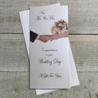 NEW MR & MRS WEDDING HANDS - MONEY WALLET (WBW248)