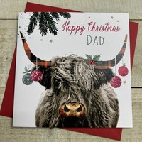 DAD - HIGHLAND COW CHRISTMAS CARD (C23-S3-D)