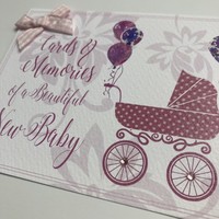 BABY PINK PRAM & BOW - GIFTS (DTP)