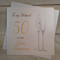 HUSBAND - 50TH ANNIVERSARY FLUTES (P50H-SALE)