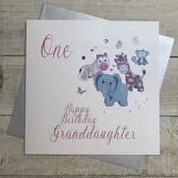 AGE 1 GRANDDAUGHTER - CUTE TOYS LARGE CARD (XD251-GD1)