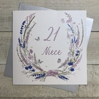 21 - NIECE - WILD FLOWERS LARGE CARD (XD209-N21)