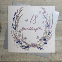 18 - GRANDDAUGHTER - WILD FLOWERS LARGE CARD (XD209-GD18)