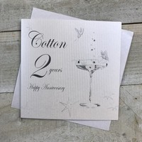 2ND COTTON WEDDING ANNIVERSARY, COUPE GLASS (BD102C-SALE)