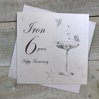 6TH IRON WEDDING ANNIVERSARY, COUPE GLASS (BD106C-SALE)