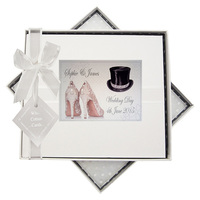 PERSONALISED WEDDING HAT & SHOE GUEST BOOK (P-WHS3)