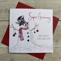 SUPER GRANNY - SNOWMAN CHRISTMAS CARD (C22-93-GY)