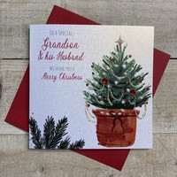 GRANDSON & HIS HUSBAND - CHRISTMAS TREE CHRISTMAS CARD (C23-42-GH)