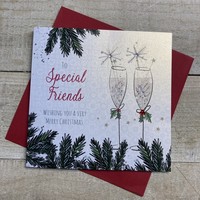 SPECIAL FRIENDS - FLUTES & SPARKLERS CHRISTMAS CARD (C23-1-FRIENDS)