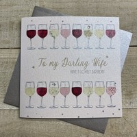 DARLING WIFE BIRTHDAY - WINE GLASSES (D297)