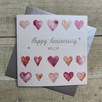 HAPPY ANNIVERSARY WITH LOVE - HEARTS (D307)