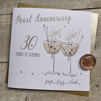 30TH PEARL ANNIVERSRY - COUPE GLASSES WITH SPARKLERS (SAA30)