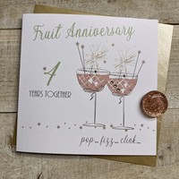 4TH FRUIT ANNIVERSARY - COUPE GLASSES WITH SPARKLERS (SAA4)