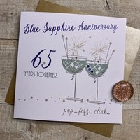 BLUE SAPPHIRE 65TH ANNIVERSARY - COUPE GLASSES & SPARKLERS (SAA65)