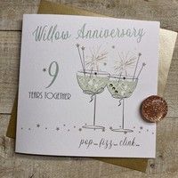 9TH WILLOW ANNIVERSARY - COUPE GLASSES WITH SPARKLERS (SAA9)