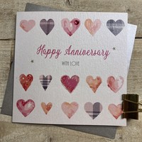 HAPPY ANNIVERSARY WITH LOVE - HEARTS (S-D307)