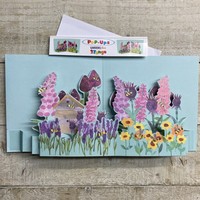 GARDEN FLOWERS & BEES POP-UP CARD (TTT1916)