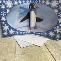 PENGUIN POP-UP CHRISTMAS CARD (TTT2074)