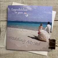 CONGRATULATIONS ON YOUR WEDDING ABROAD - BEACH & COUPLE (D350)