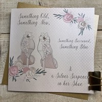 WEDDING DAY - SOMETHING OLD SOMETHING NEW - SHOES & FLOWERS (D353)