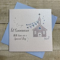 ON YOUR 1ST COMMUNION - BLUE CHURCH (D162-B)