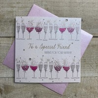 SPECIAL FRIEND BIRTHDAY - COUPE GLASSES & FLUTES (D278)