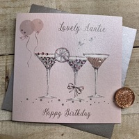 LOVELY AUNTIE - PINK & GREY COCKTAIL GLASSES (DP18)