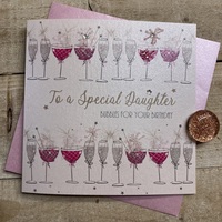 DAUGHTER BIRTHDAY - COUPE & FIZZY GLASSES & FLUTES (D277)