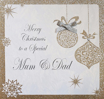 CHRISTMAS - MUM & DAD - GOLD BAUBLES (C4-MD)