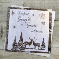 CHRISTMAS - GRANNY & GRANDA - DEER & TREES (C5-GY-GDA)