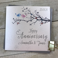 PERSONALISED ANNIVERSARY - BIRDS ON BRANCH (PPS43)