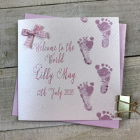 PERSONALISED NEW BABY - FEET PINK (PPS36)