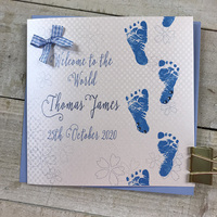 PERSONALISED NEW BABY - FEET BLUE (PPS35)