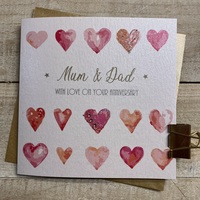 MUM & DAD - HEARTS ANNIVERSARY CARD (D307-MD)