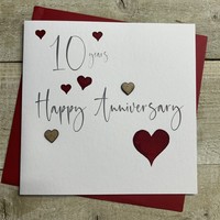 10TH ANNIVERSARY - HEARTS CARD (S108-10)