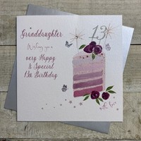 GRANDDAUGHTER 13 - SPARKLING PINK LAYER CAKE LARGE CARD (XDC13-GD)