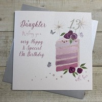 DAUGHTER 13 - SPARKLING PINK LAYER CAKE LARGE CARD (XDC13-D)