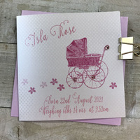 PERSONALISED NEW BABY - PRAM PINK (PPS2)