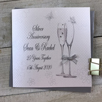 25 - PERSONALISED ANNIVERSARY - SILVER FLUTES (PPS11S & XPPS11S) (XPPS11S)