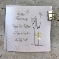 50 - PERSONALISED ANNIVERSARY - GOLDEN FLUTES (PPS11G & XPPS11G) (XPPS11G)