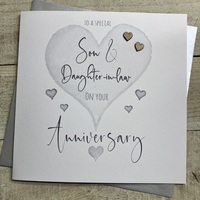 LARGE CARD - SON & DAUGHTER-IN-LAW ANNIVERSARY LARGE HEART (XS489)
