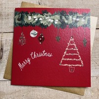 RED HANGING GARLAND - CHRISTMAS CARD (C24-5)
