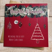DAUGHTER & SON IN LAW - RED GARLAND - CHRISTMAS CARD (C24-13)