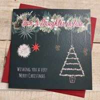 SON & DAUGHTER IN LAW - GREEN GARLAND - CHRISTMAS CARD (C24-14)
