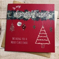 SPECIAL FRIENDS - RED GARLAND & TREE - CHRISTMAS CARD (C24-16)