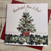 MUM & DAD - TREE & PRESSIE - CHRISTMAS CARD (C24-22)